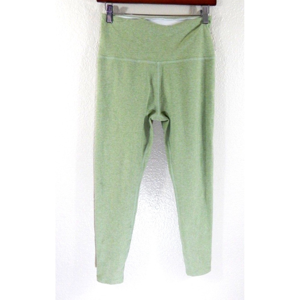 Beyond Yoga Women Large Leggings Caught in the Midi Hi Rise Green Space Dye EUC